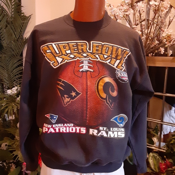 Super Bowl XXXVI Pat's beat Rams #1 of 7 for The GOAT  Size Adult L (42-44) - Picture 1 of 7